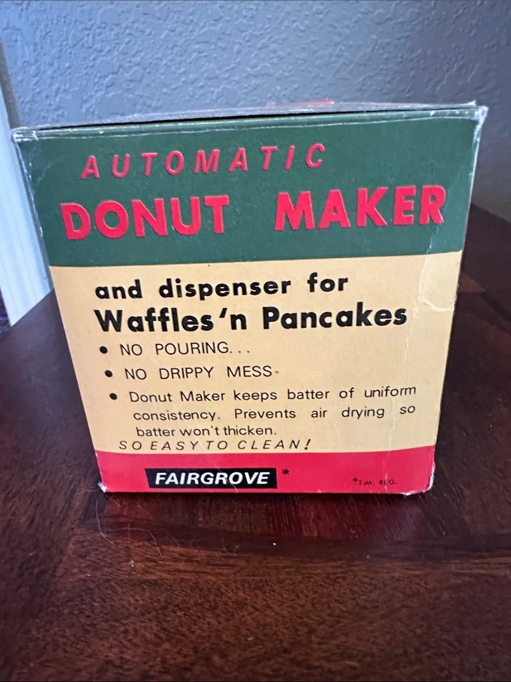 Vintage 1971 Fairgrove Automatic Donut Maker & Batter Dispenser Box/Instructions